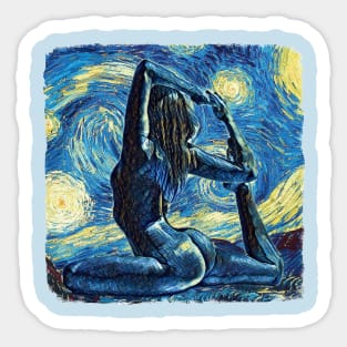 Yoga Van Gogh Style Sticker